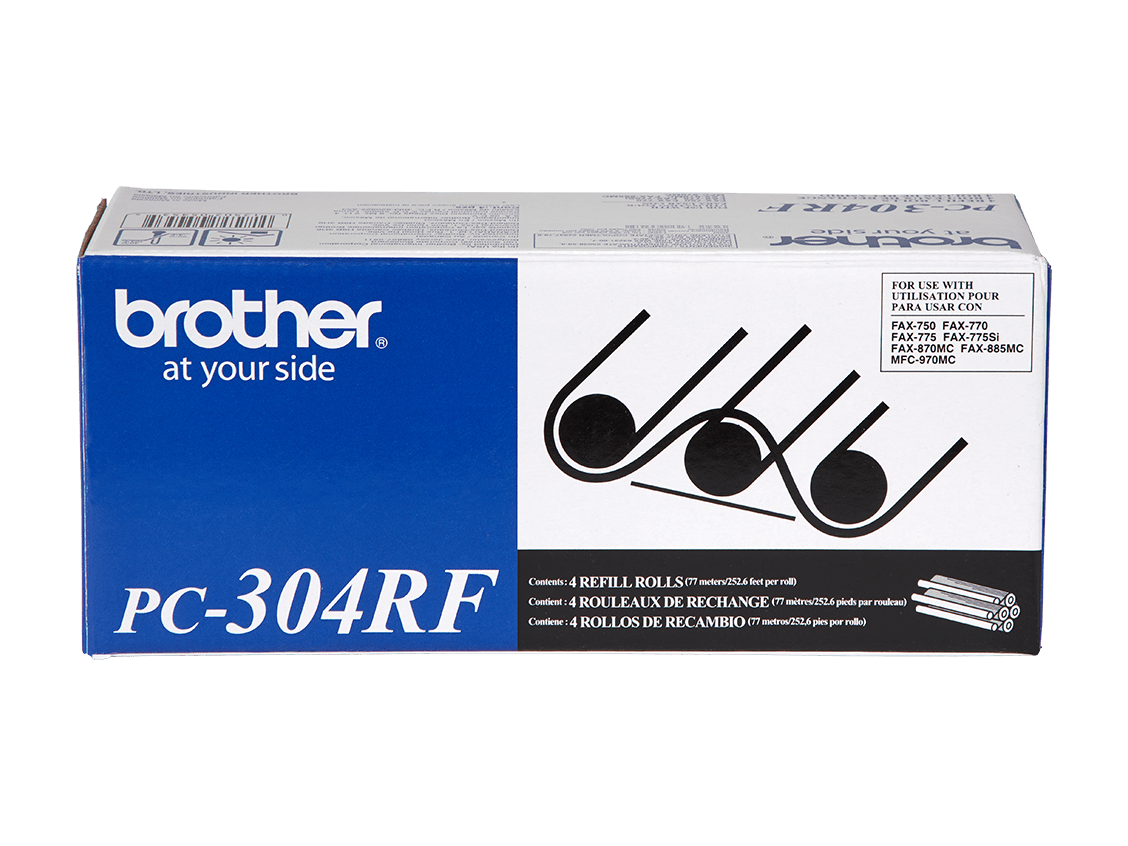 Includes 4 Rolls Original Brother PC-304RF Fax Roll Multipack PC304RF